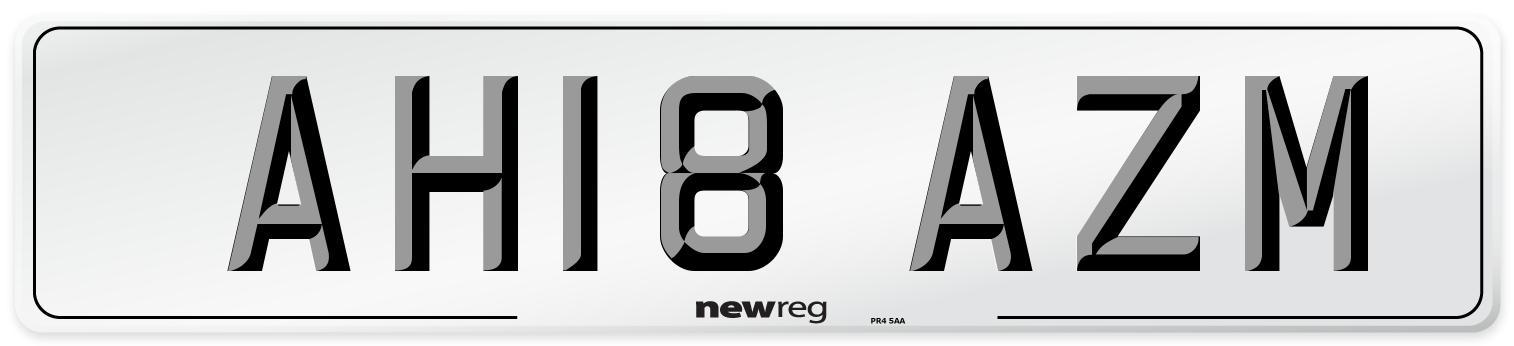 AH18 AZM Number Plate from New Reg